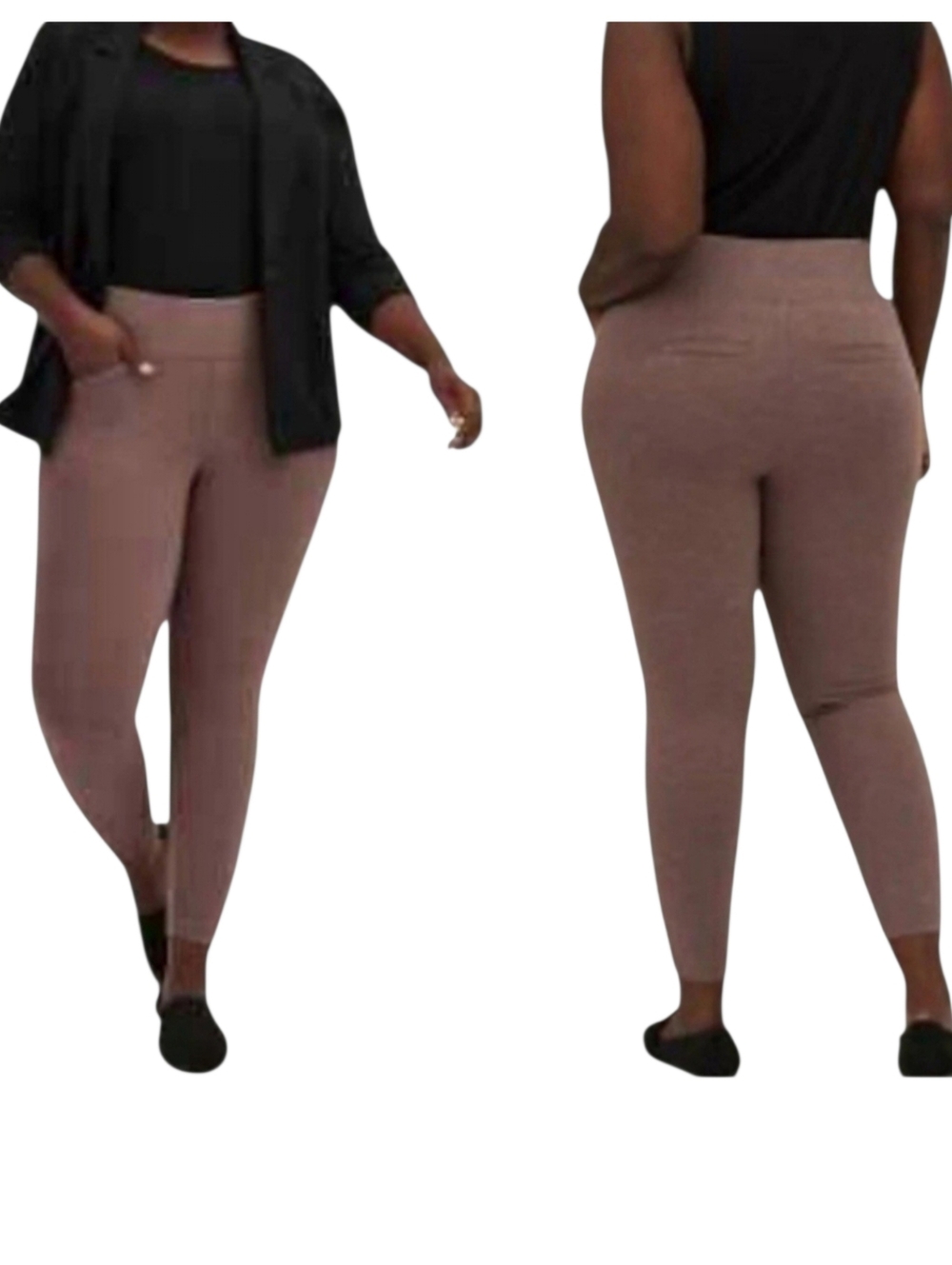 Torrid Pixie Pant High-Rise Pull-On Grey Purple Heather Sz 2 (18-20)
